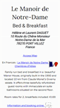 Mobile Screenshot of manoirdenotredame.com