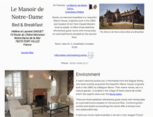 Tablet Screenshot of manoirdenotredame.com
